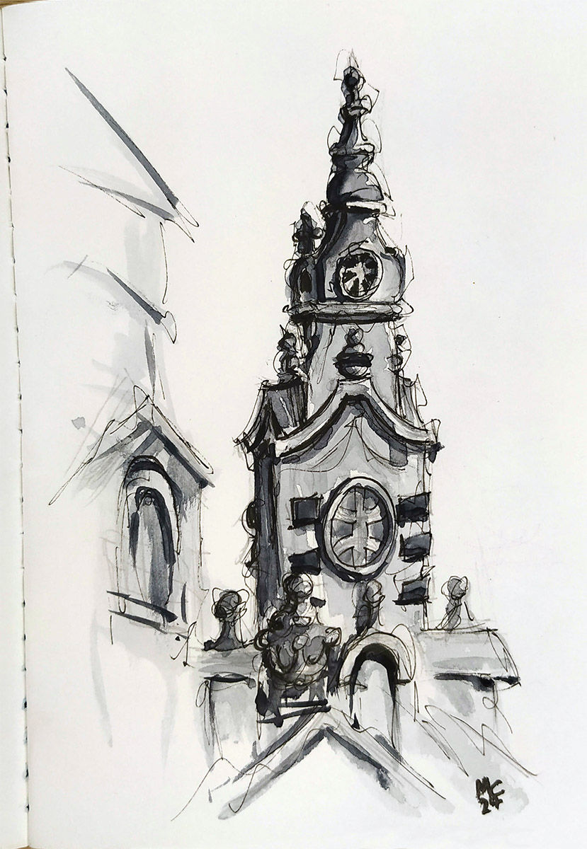 Turm an der Frauenkirche in Dresden
