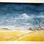 Eine Windmühle im Kornfeld für Architectdoodle